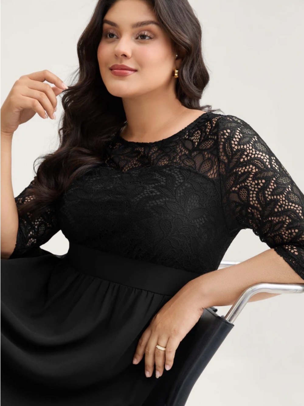 🌸 Women Black Lace Dress